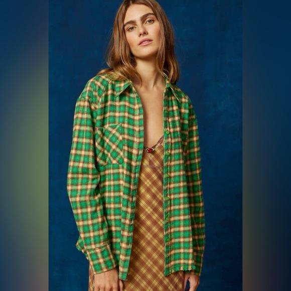 UO BDG Brixton Button Down Plaid Flannel NWT - Picture 5 of 7